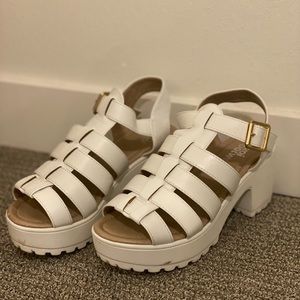 Platform block heel women’s sandal